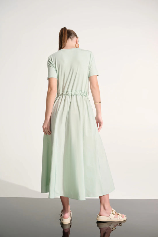 Joseph Ribkoff Pistachio Jersey and Memory Fit & Flare Dress With Waist Detail 262627