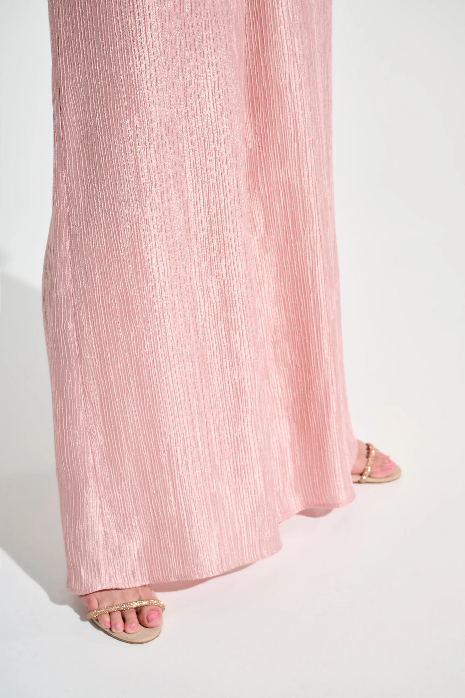 Joseph Ribkoff Rose Crinkle Jacquard Pull-On Wide Leg Trousers