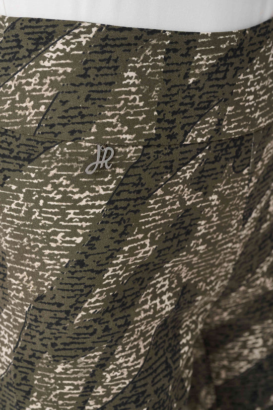 Joseph Ribkoff Avocado Millennium Abstract Print Pull-On Trousers