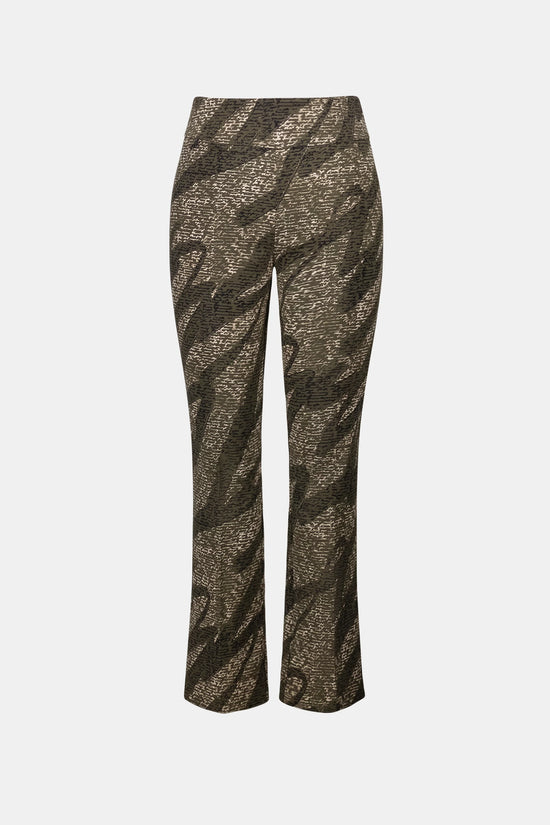Joseph Ribkoff Avocado Millennium Abstract Print Pull-On Trousers