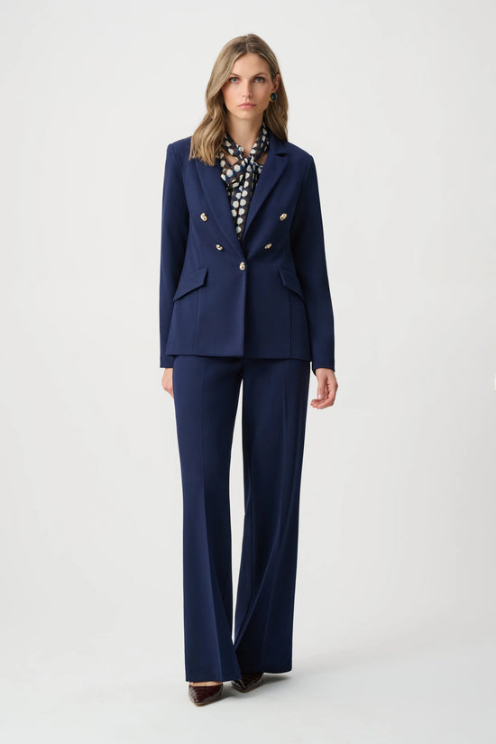 Joseph Ribkoff Indigo Scuba Crepe Fitted Jacket