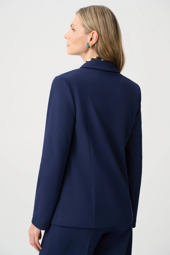 Joseph Ribkoff Indigo Scuba Crepe Fitted Jacket