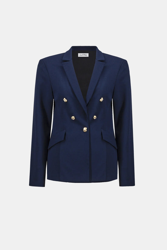 Joseph Ribkoff Indigo Scuba Crepe Fitted Jacket