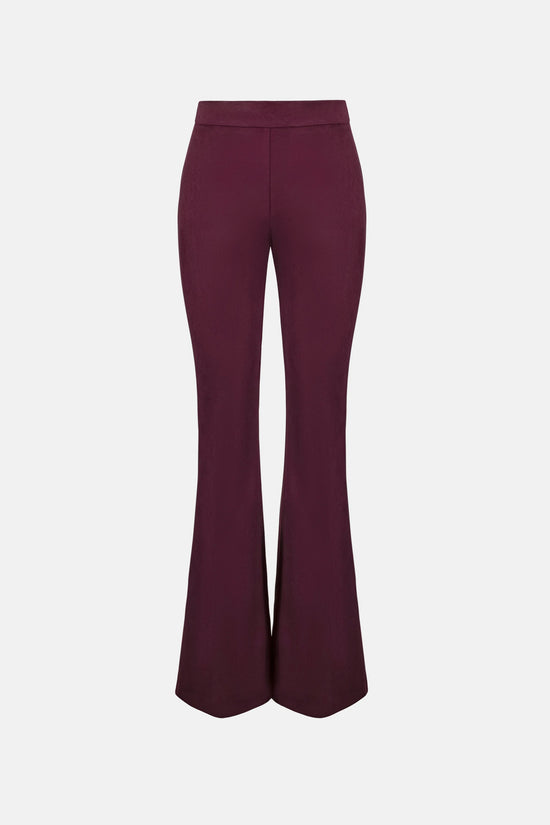 Joseph Ribkoff Elderberry Faux Suede Flared Pull-On Trousers