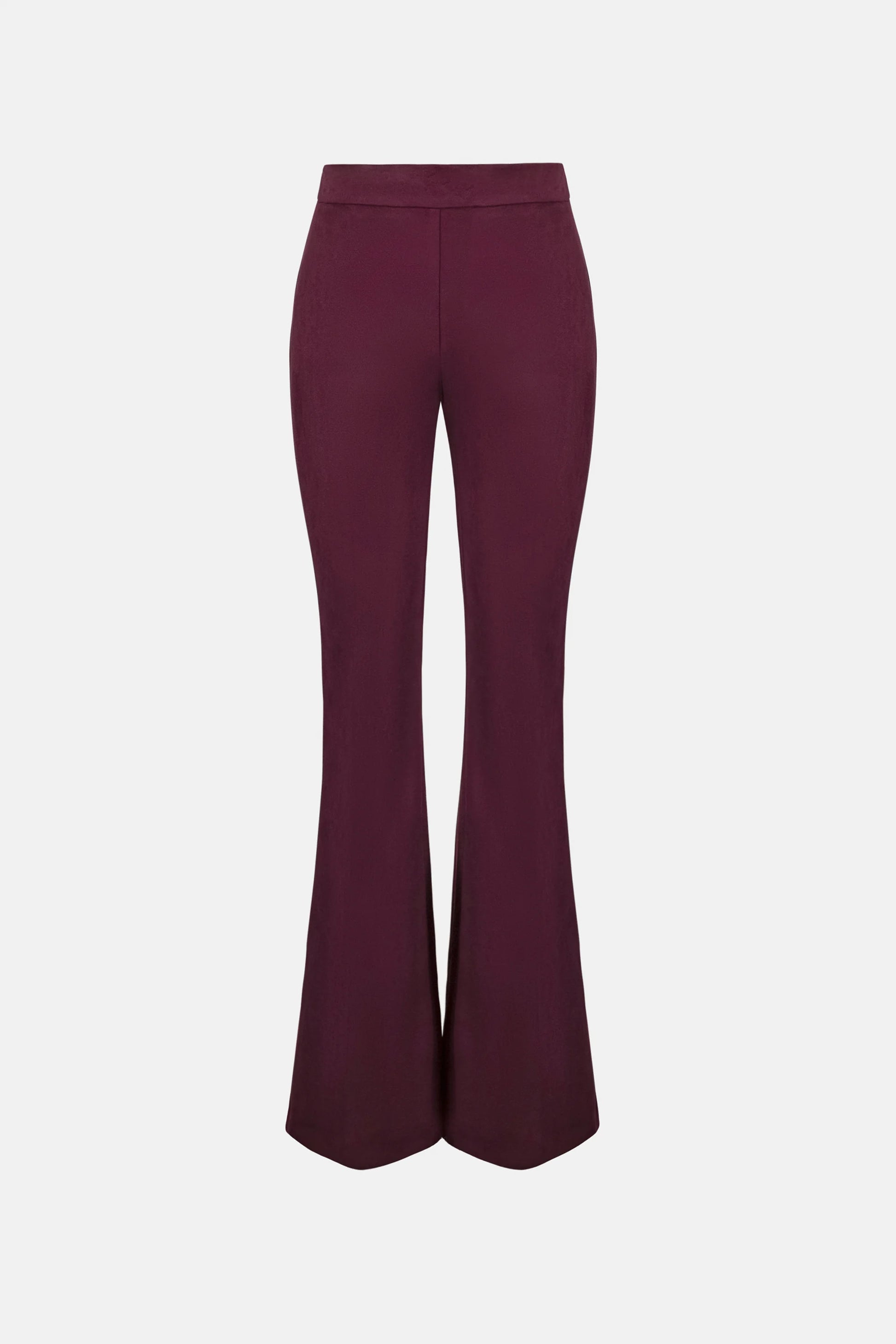Joseph Ribkoff Elderberry Faux Suede Flared Pull-On Trousers