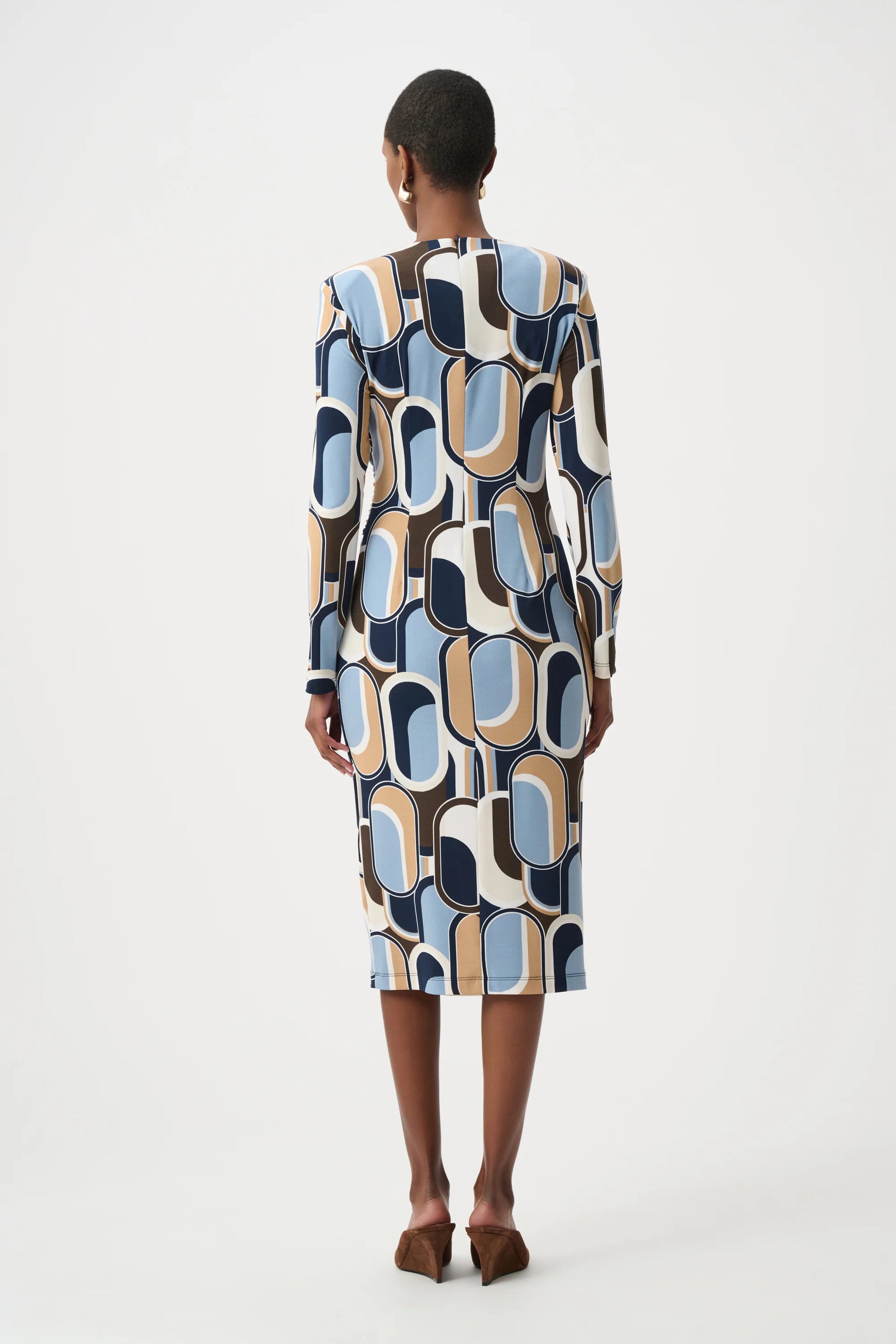 Joseph Ribkoff Multi-Coloured Silky Knit Printed Wrap Dress