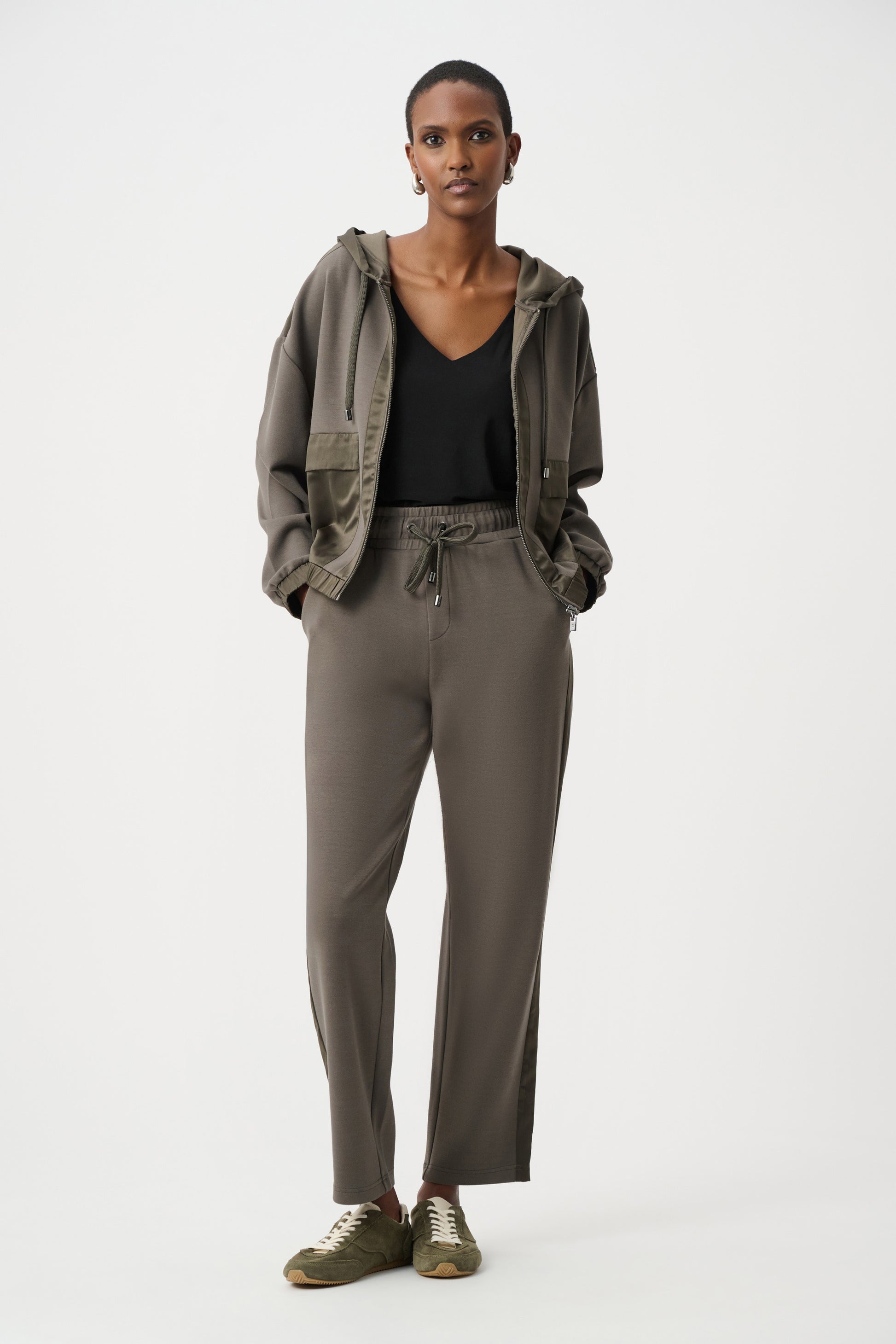 Joseph Ribkoff Avocado Scuba Jersey Straight Leg Trousers