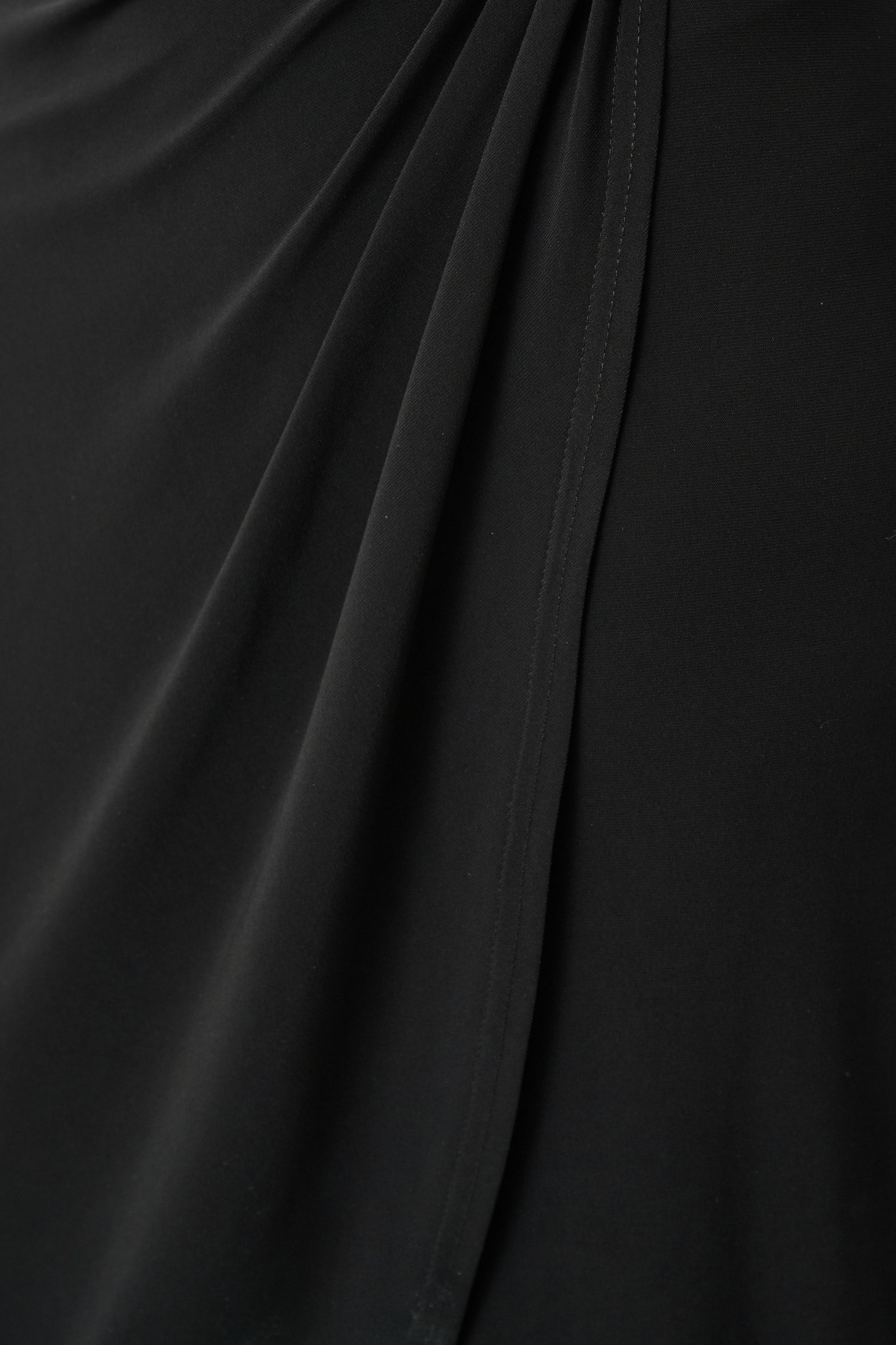 Joseph Ribkoff Black Silky Knit Sheath Wrap Dress