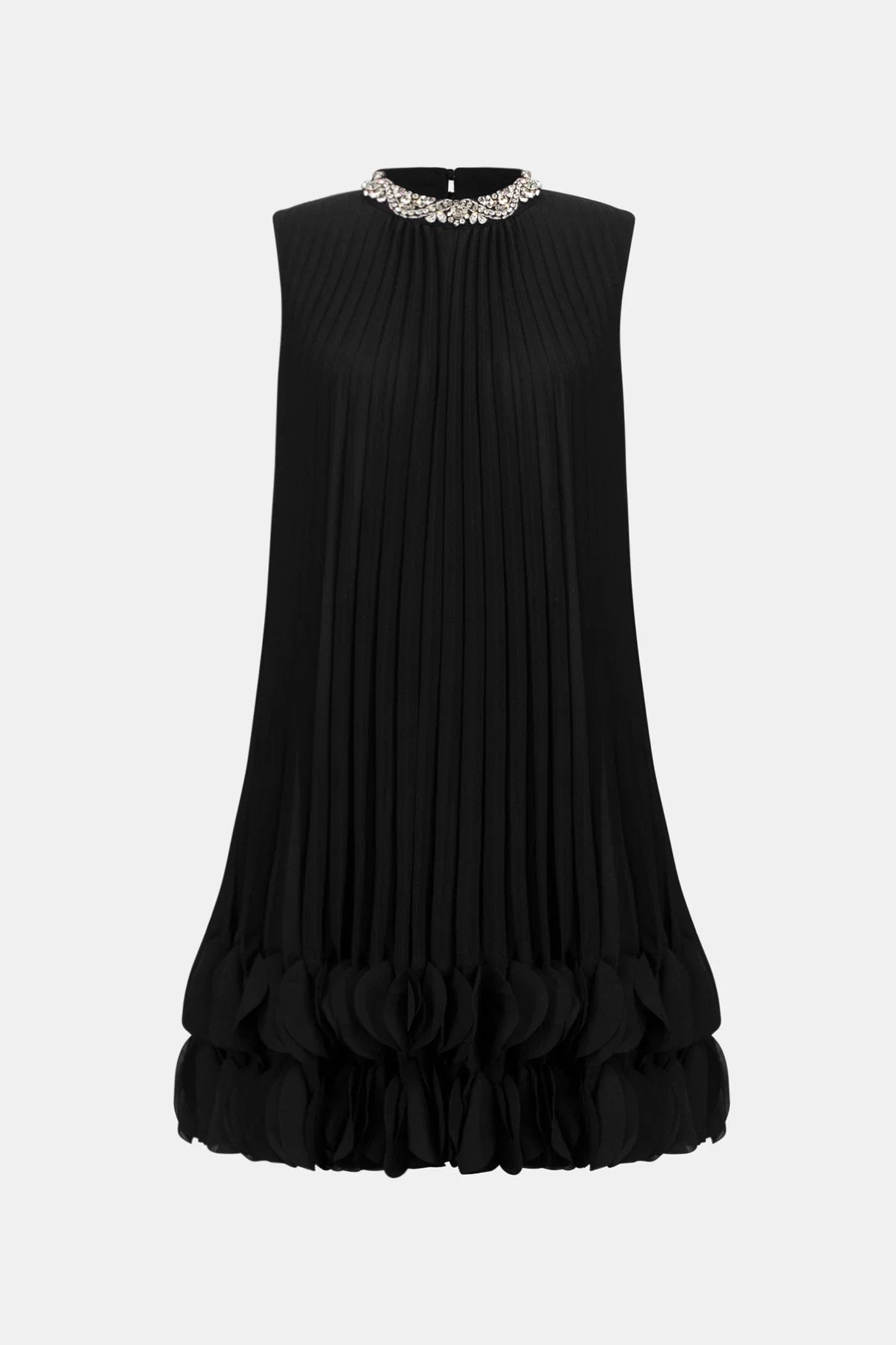 Joseph Ribkoff Black Pleated A-Line Dress