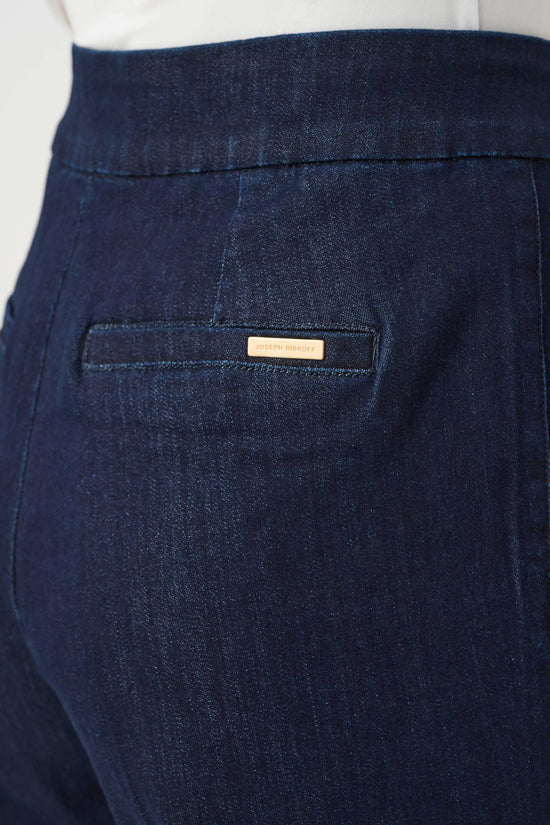 Joseph Ribkoff Dark Denim Stretch High-Rise Wide Leg Jeans