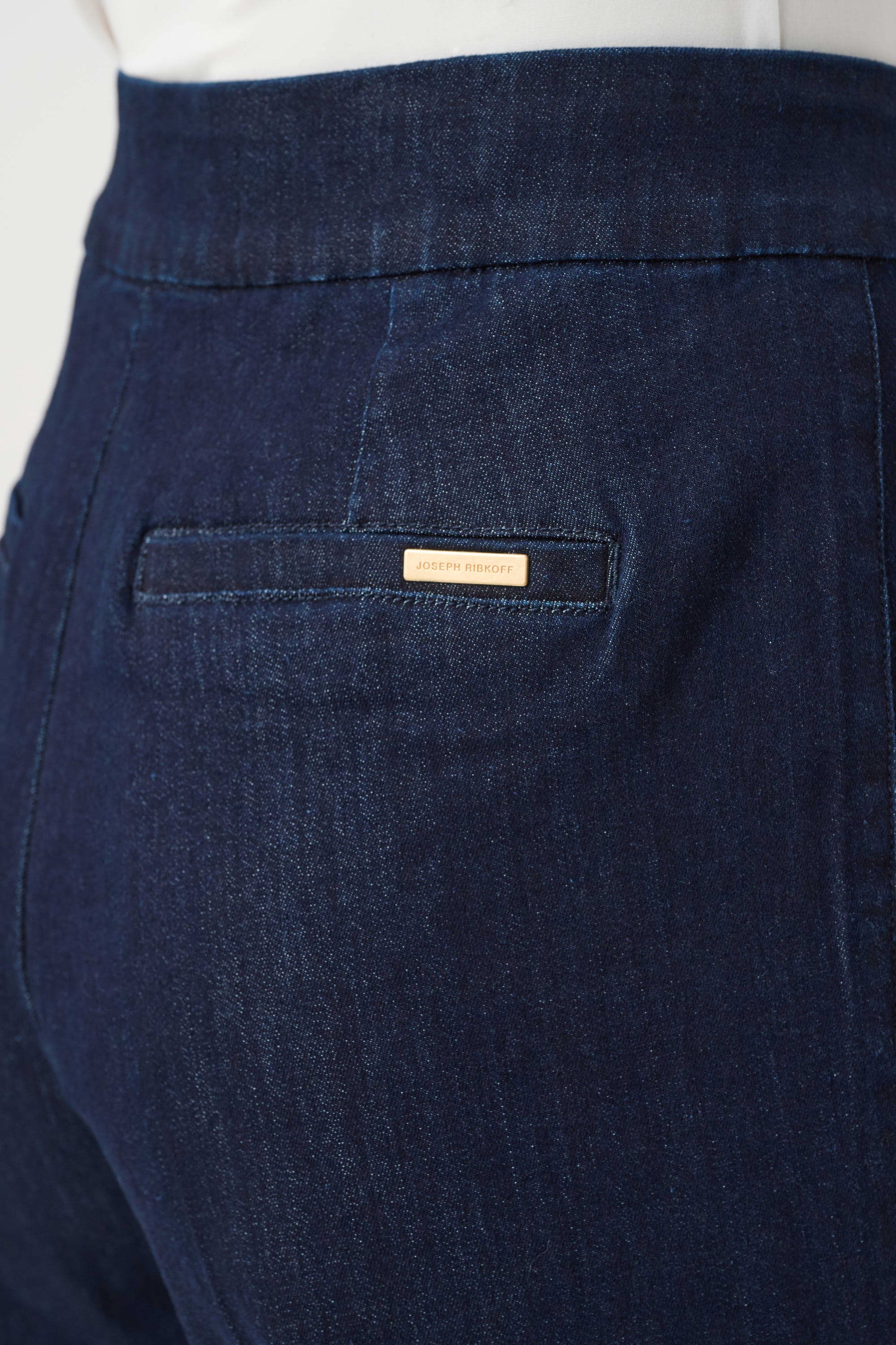 Joseph Ribkoff Dark Denim Stretch High-Rise Wide Leg Jeans