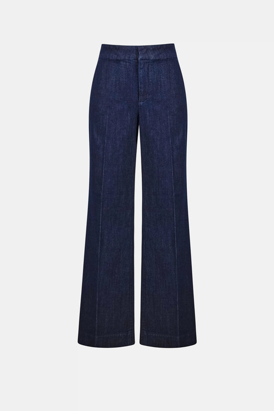 Joseph Ribkoff Dark Denim Stretch High-Rise Wide Leg Jeans