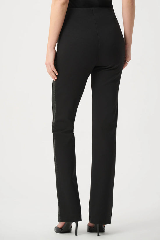 Joseph Ribkoff Black Flared Trousers with Rhinestones