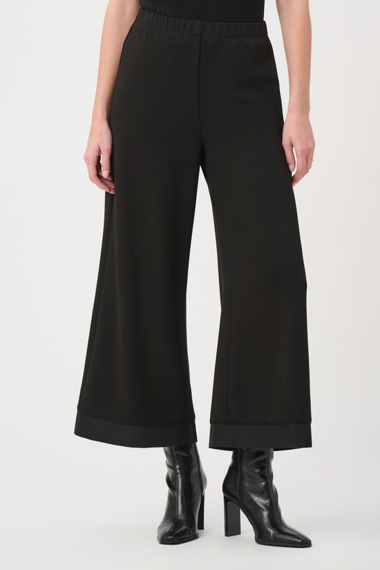 Joseph Ribkoff Black Wide-Leg Pull-On Trousers