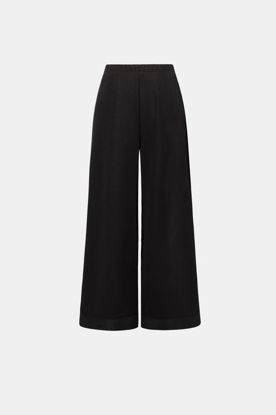 Joseph Ribkoff Black Wide-Leg Pull-On Trousers