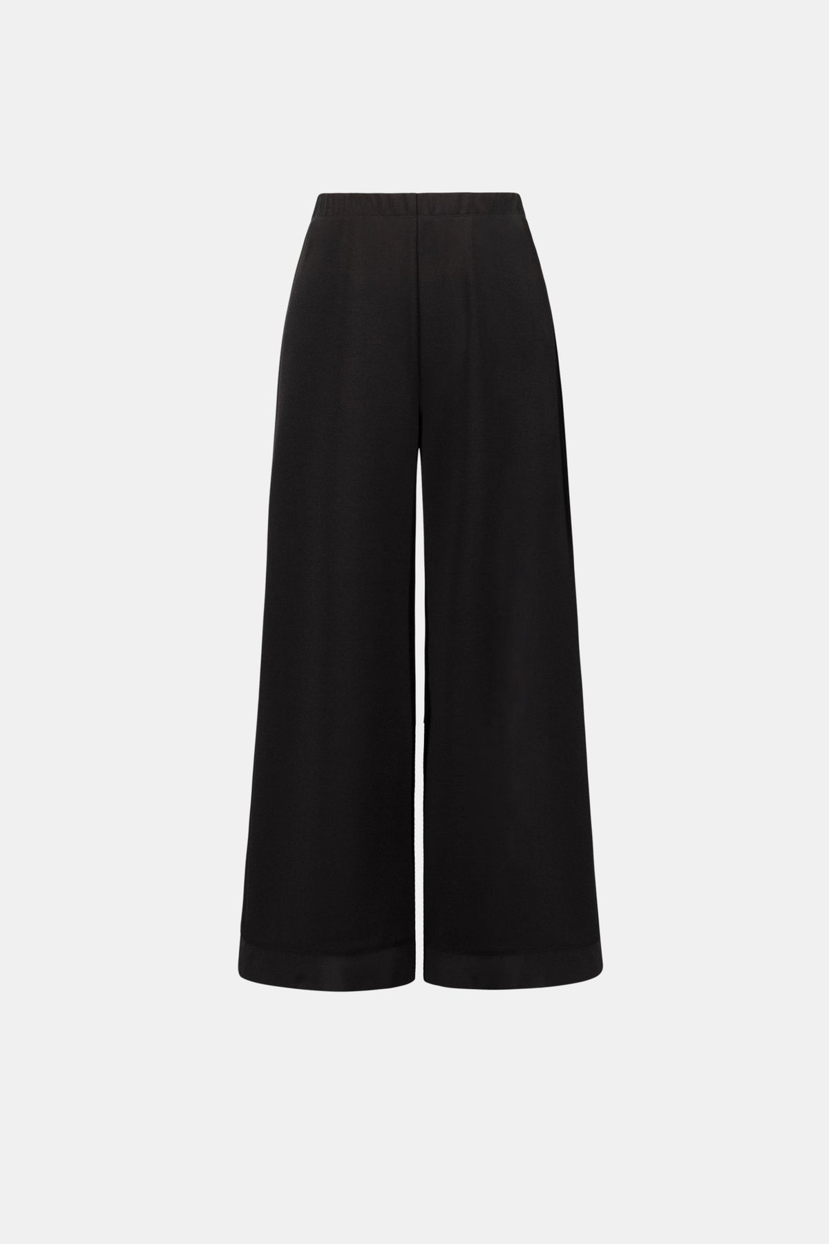 Joseph Ribkoff Black Wide-Leg Pull-On Trousers