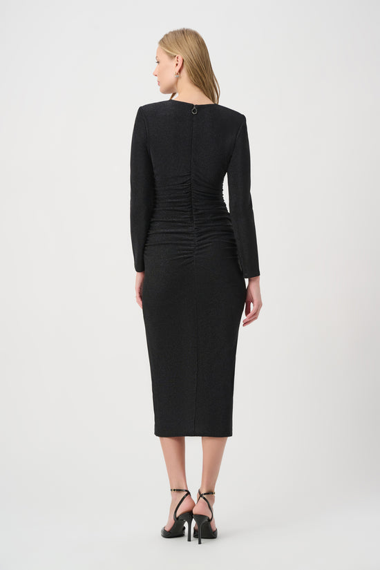 Joseph Ribkoff Black Sparkle Knit Sheath Dress