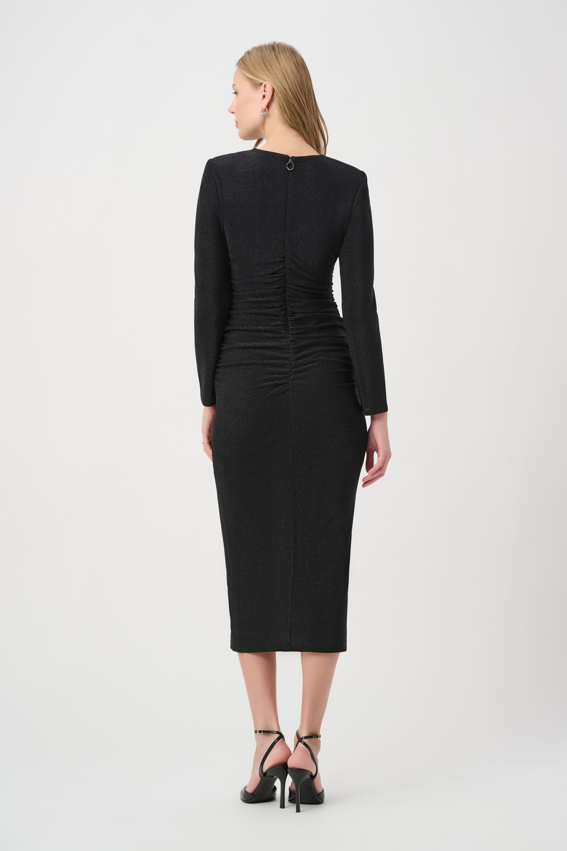 Joseph Ribkoff Black Sparkle Knit Sheath Dress