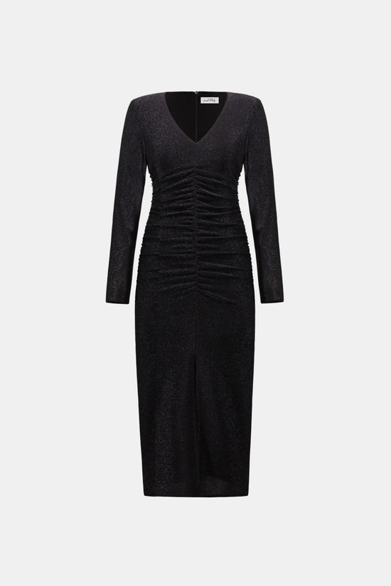 Joseph Ribkoff Black Sparkle Knit Sheath Dress