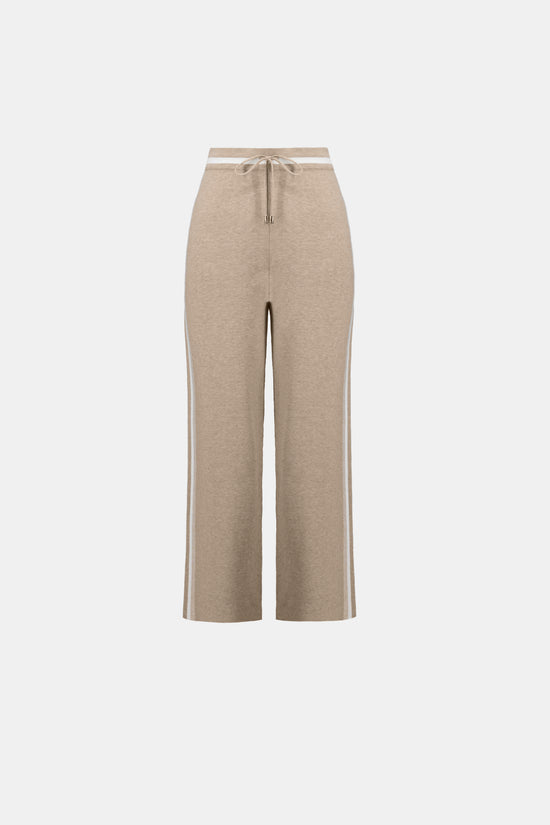Joseph Ribkoff Fawn Striped Wide Leg Sweater Trousers