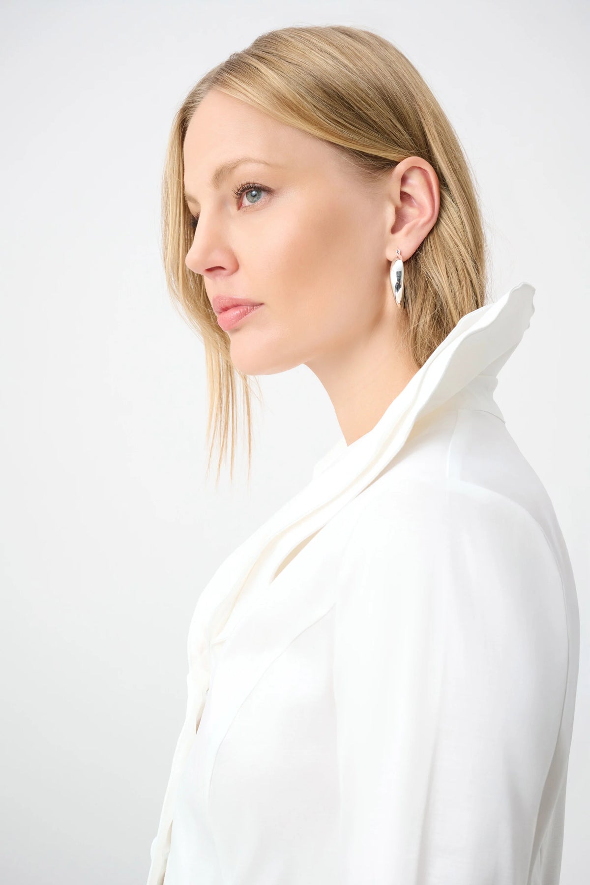 Joseph Ribkoff Vanilla Double Lapel Collar Blouse
