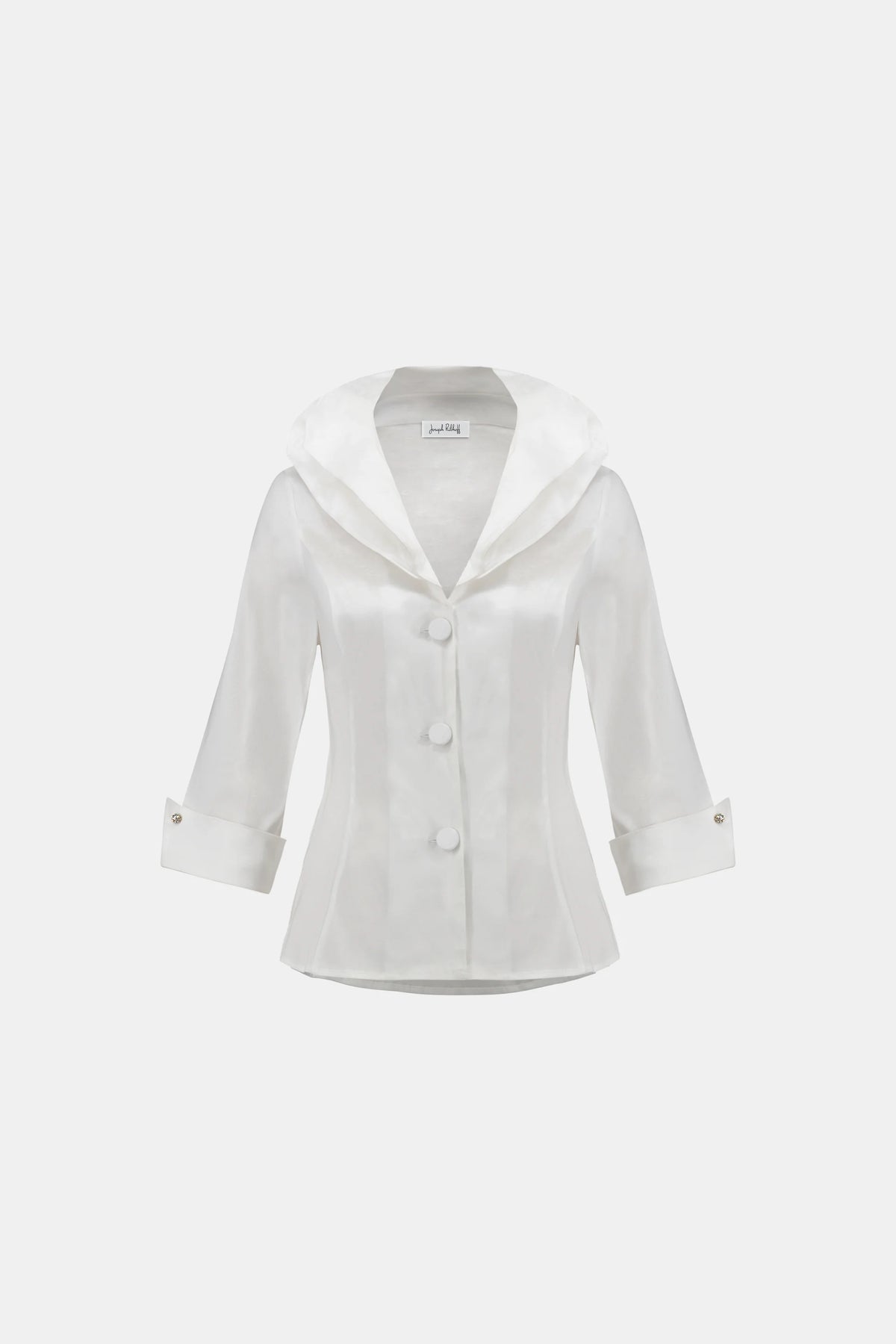 Joseph Ribkoff Vanilla Double Lapel Collar Blouse
