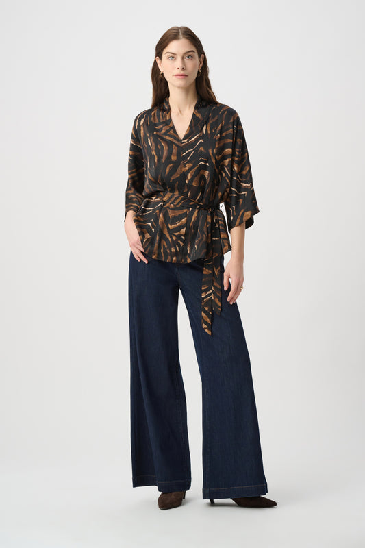 Joseph Ribkoff Blue Featherweave™ Denim Palazzo Jeans