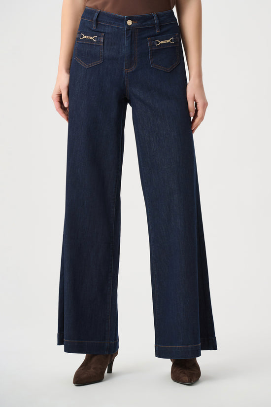 Joseph Ribkoff Blue Featherweave™ Denim Palazzo Jeans