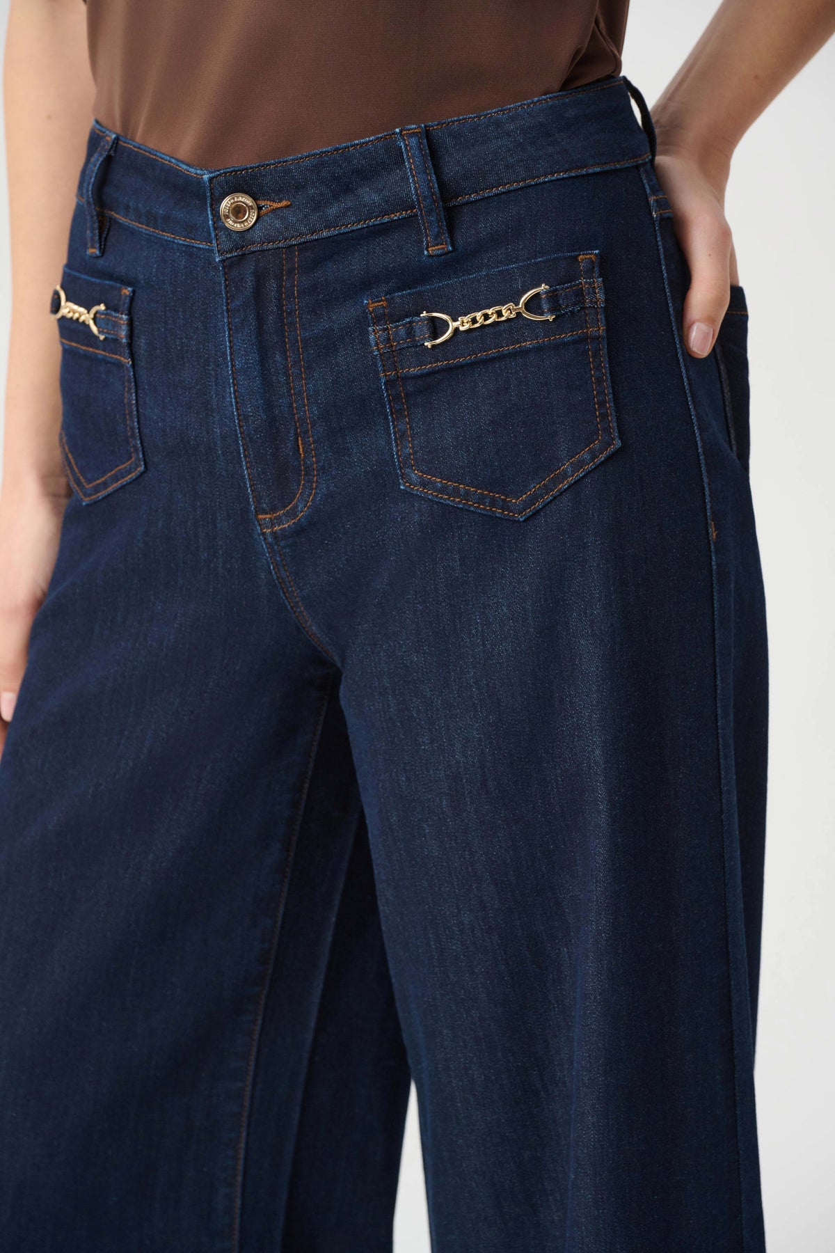 Joseph Ribkoff Blue Featherweave™ Denim Palazzo Jeans