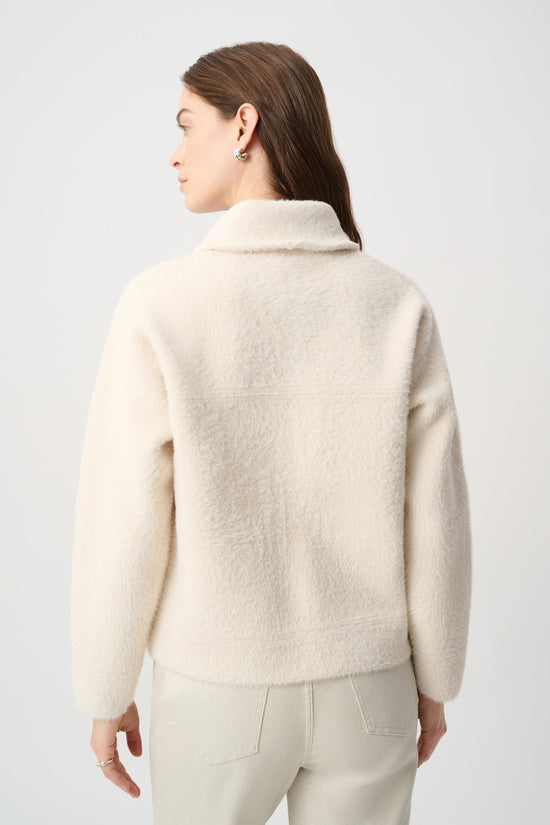 Joseph Ribkoff Birch Detachable Faux Fur Collar Jacket