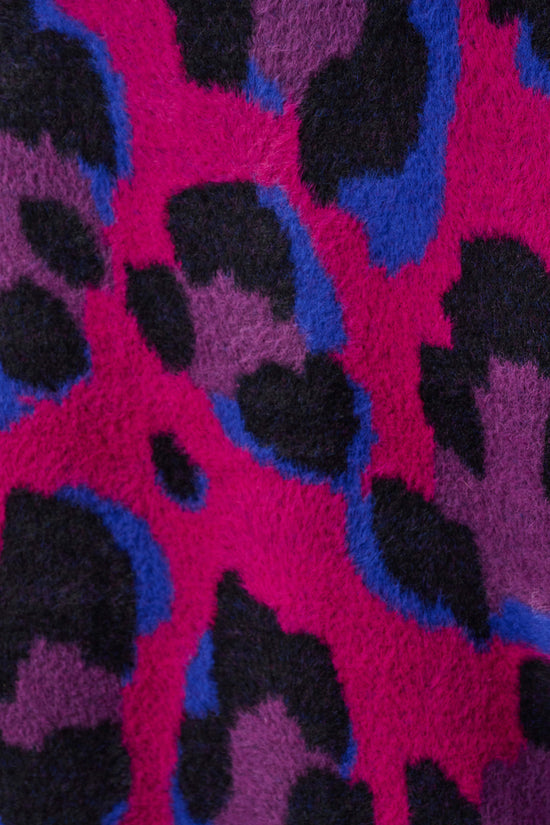Joseph Ribkoff Black/Multi Animal Print Sweater Coat