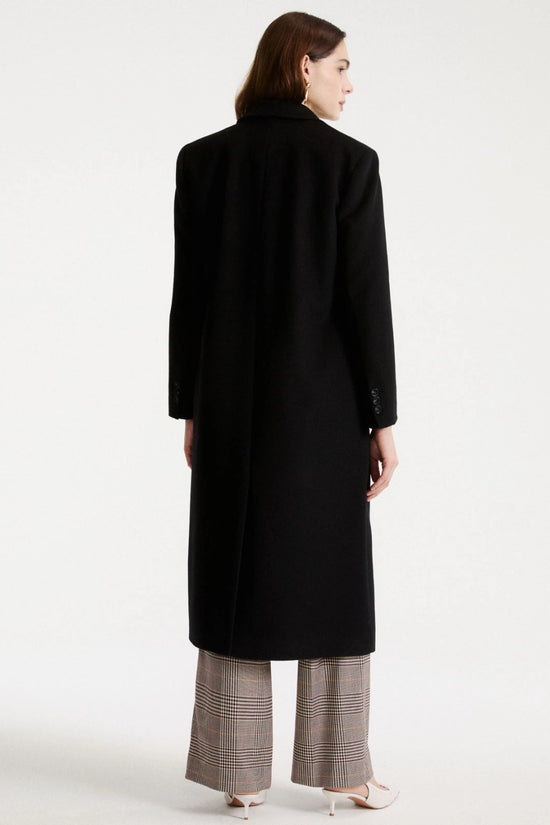 Marella Black Wool and Cashmere Long Coat