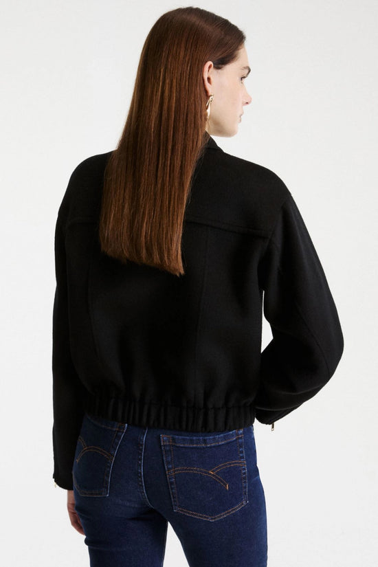 Marella Black Pure Wool Double-Faced Jacket