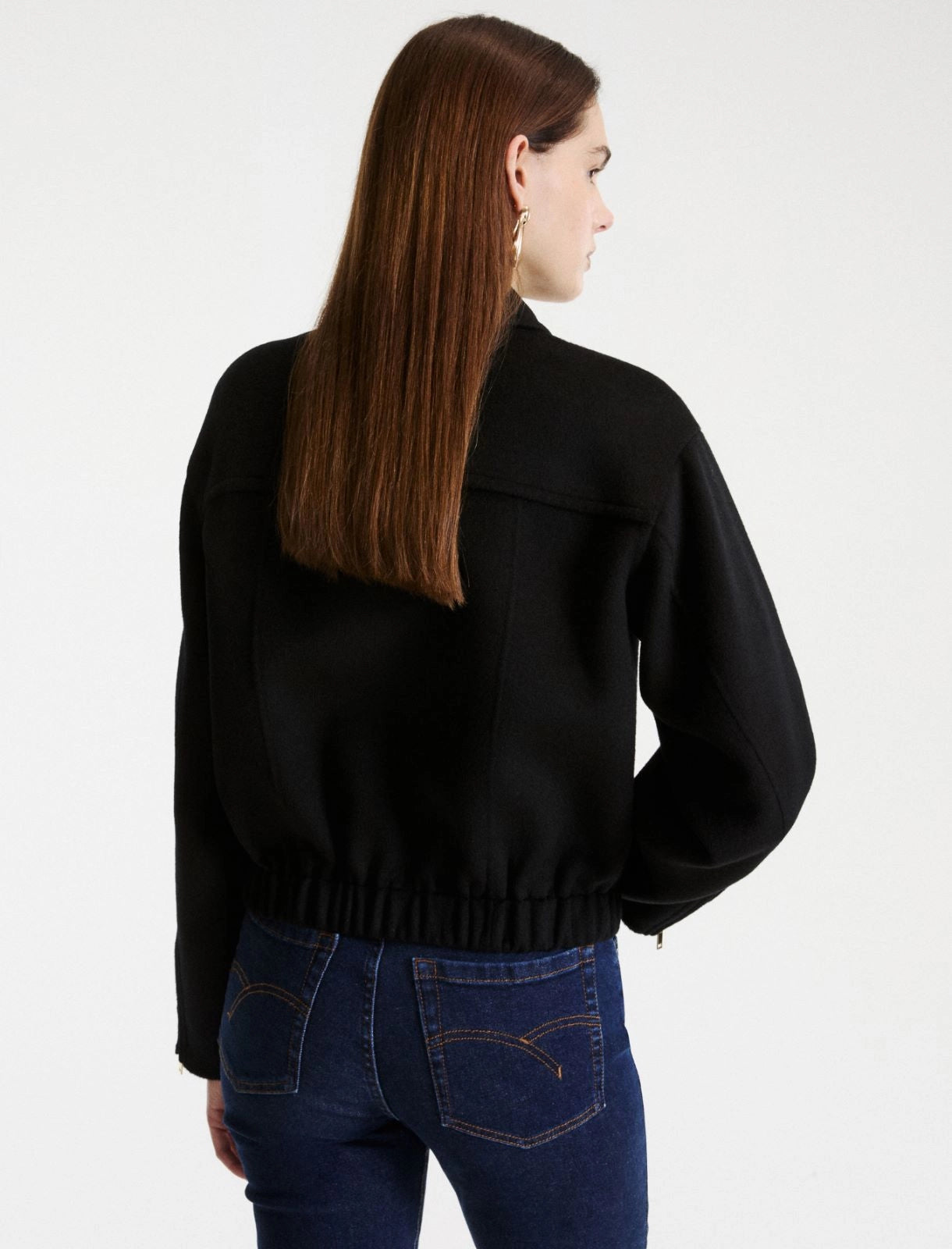 Marella Black Pure Wool Double-Faced Jacket