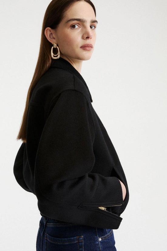 Marella Black Pure Wool Double-Faced Jacket