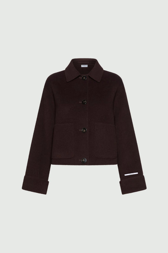 Marella Brown Double-Sided Wool and Viscose Jacket