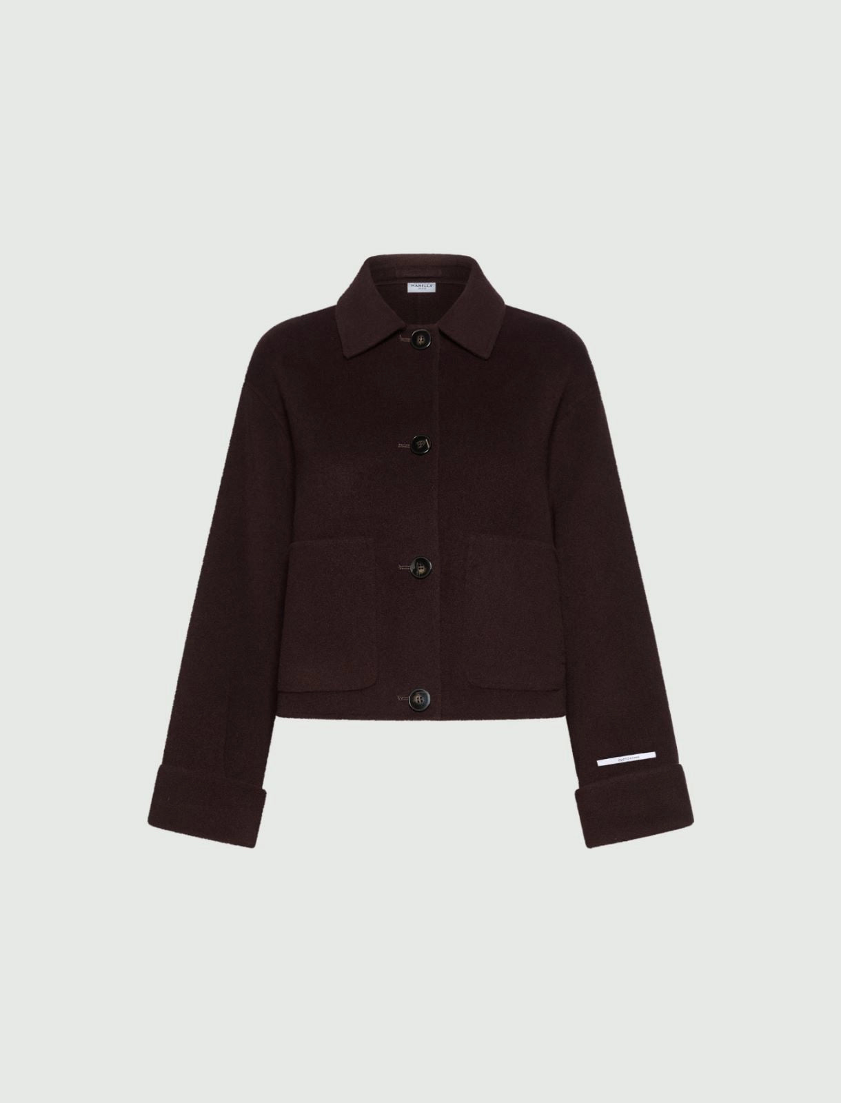 Marella Brown Double-Sided Wool and Viscose Jacket