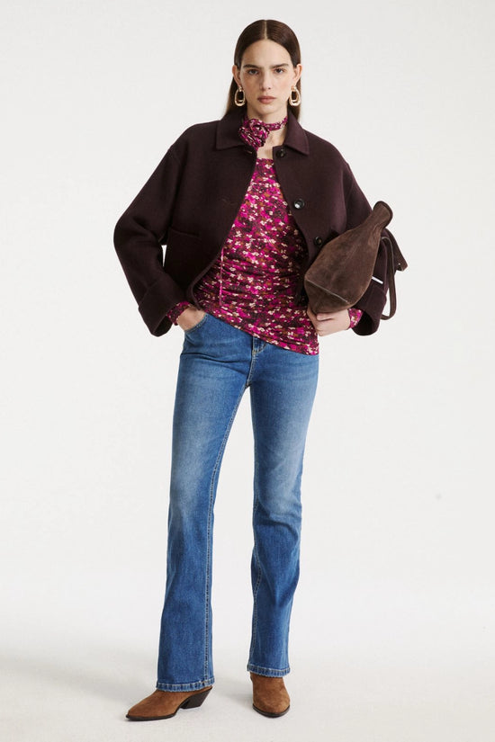 Marella Brown Double-Sided Wool and Viscose Jacket