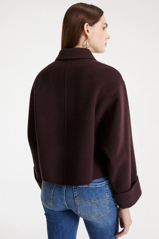 Marella Brown Double-Sided Wool and Viscose Jacket