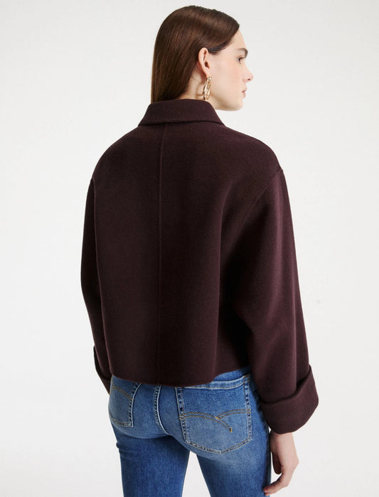 Marella Brown Double-Sided Wool and Viscose Jacket