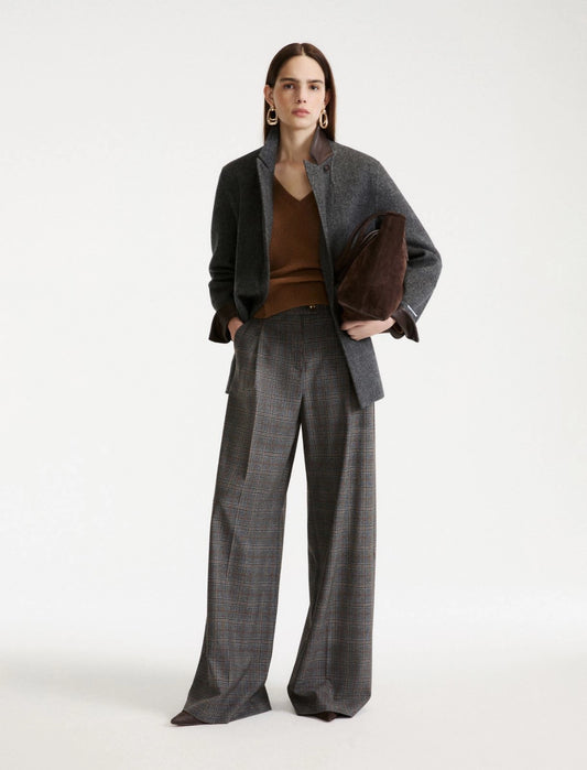 Marella Sport Dark Grey Pure Wool Double-Sided Fabric Jacket