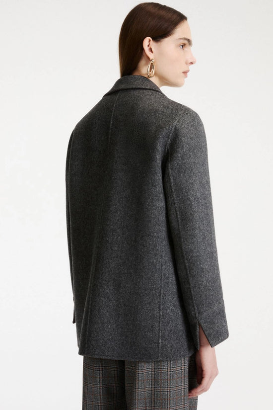 Marella Sport Dark Grey Pure Wool Double-Sided Fabric Jacket