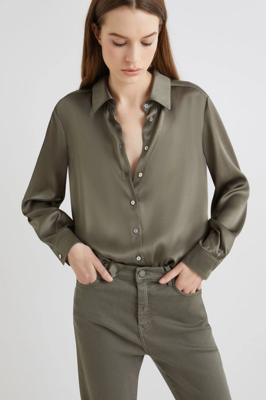 Marella silk blend satin shirt Bunny