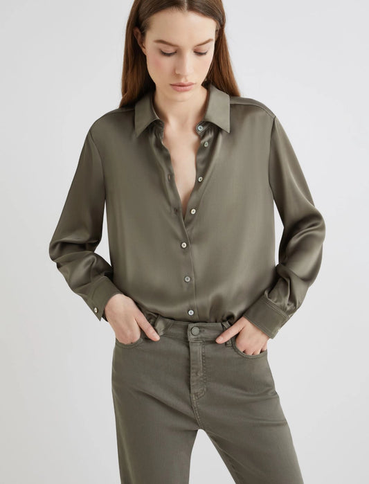 Marella silk blend satin shirt Bunny