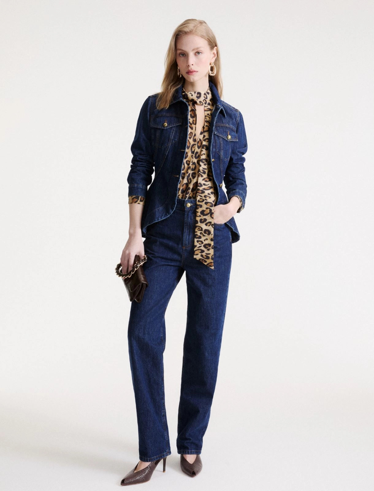 Marella Sport Beige Animal Print Habutai Silk Shirt