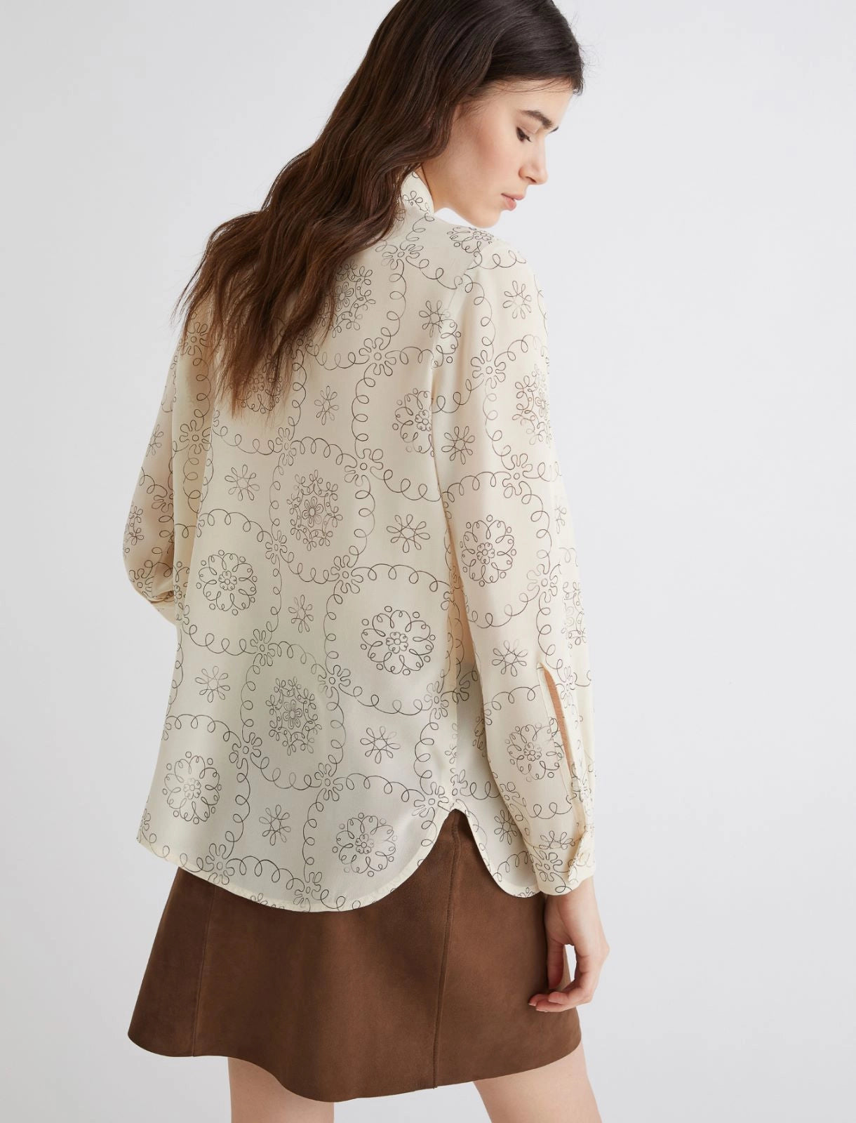 Marella printed silk shirt Tundra