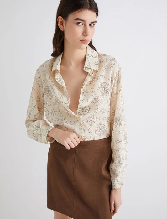 Marella printed silk shirt Tundra