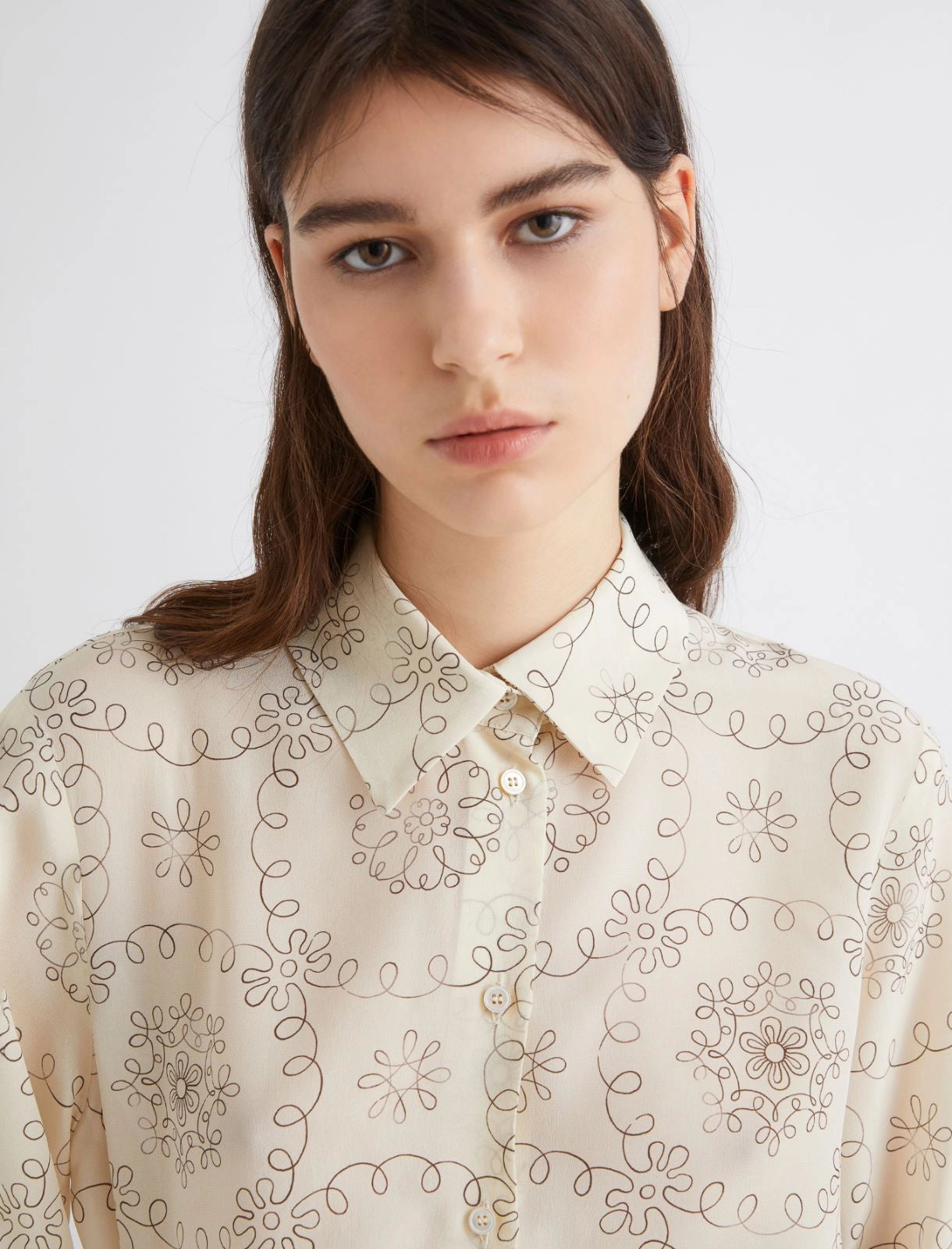 Marella printed silk shirt Tundra