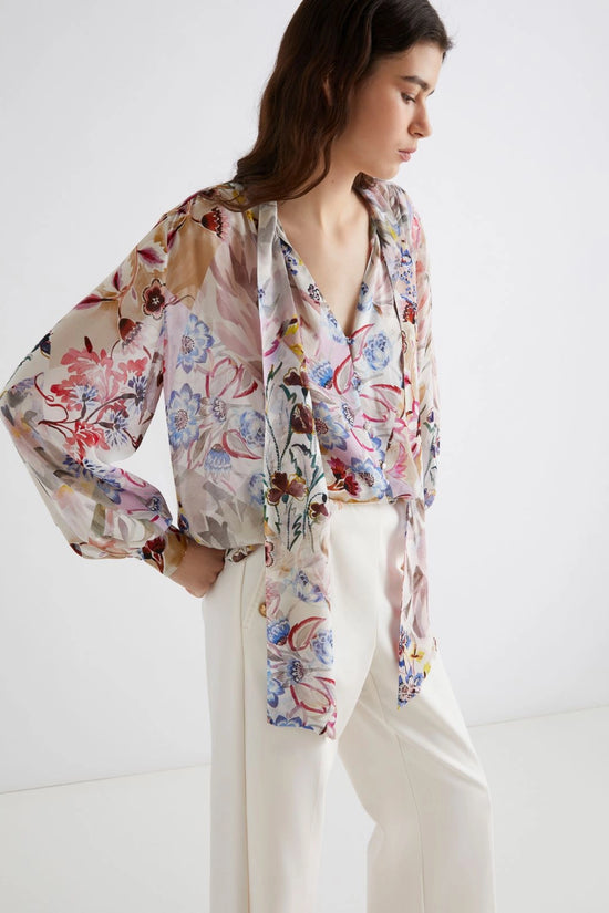 Marella sash detail blouse Bruco