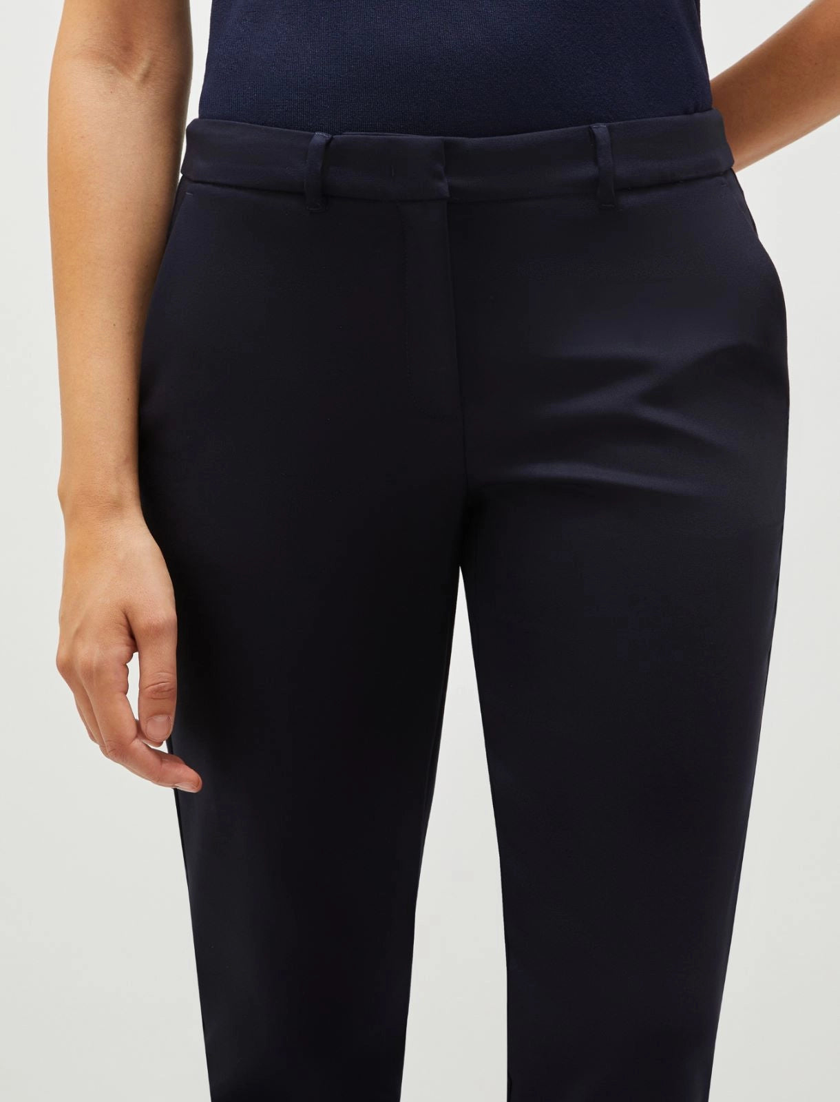 Marella navy stretch cotton trouser Miele